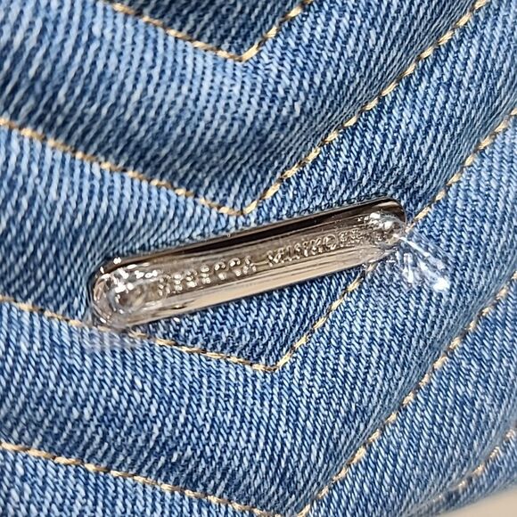 Rebecca Minkoff Edie Flap Shoulder Denim One Size NWT - Picture 9 of 10